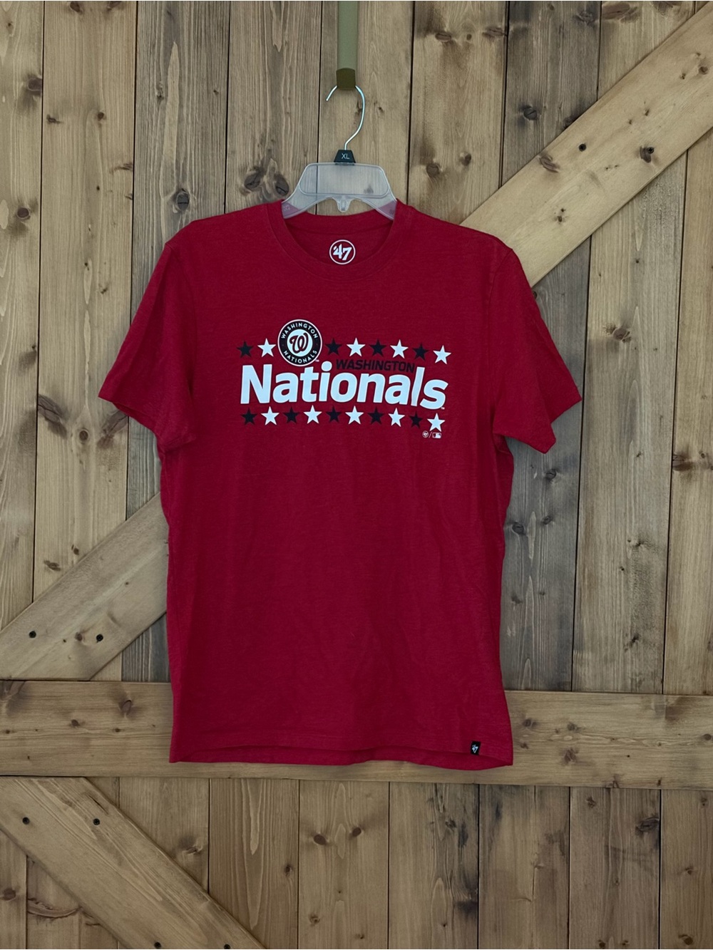 Men's 47 Brand Washington Nationals Red Baseball Tee | Size Small